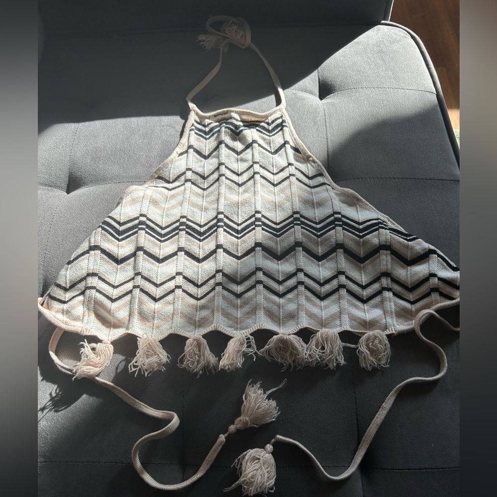 Boho tie halter top